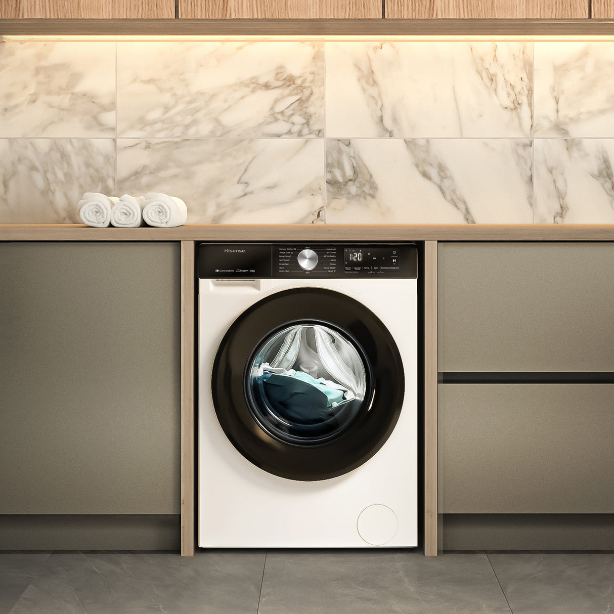 Hisense WF3S1243BW3 lavatrice Caricamento frontale 12 kg 1400 Giri/min Bianco