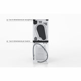 LG WashTower WT1210WWF Colonna Bucato 12/10kg AI DD, Classe A-10%/A+++, Pannello unificato