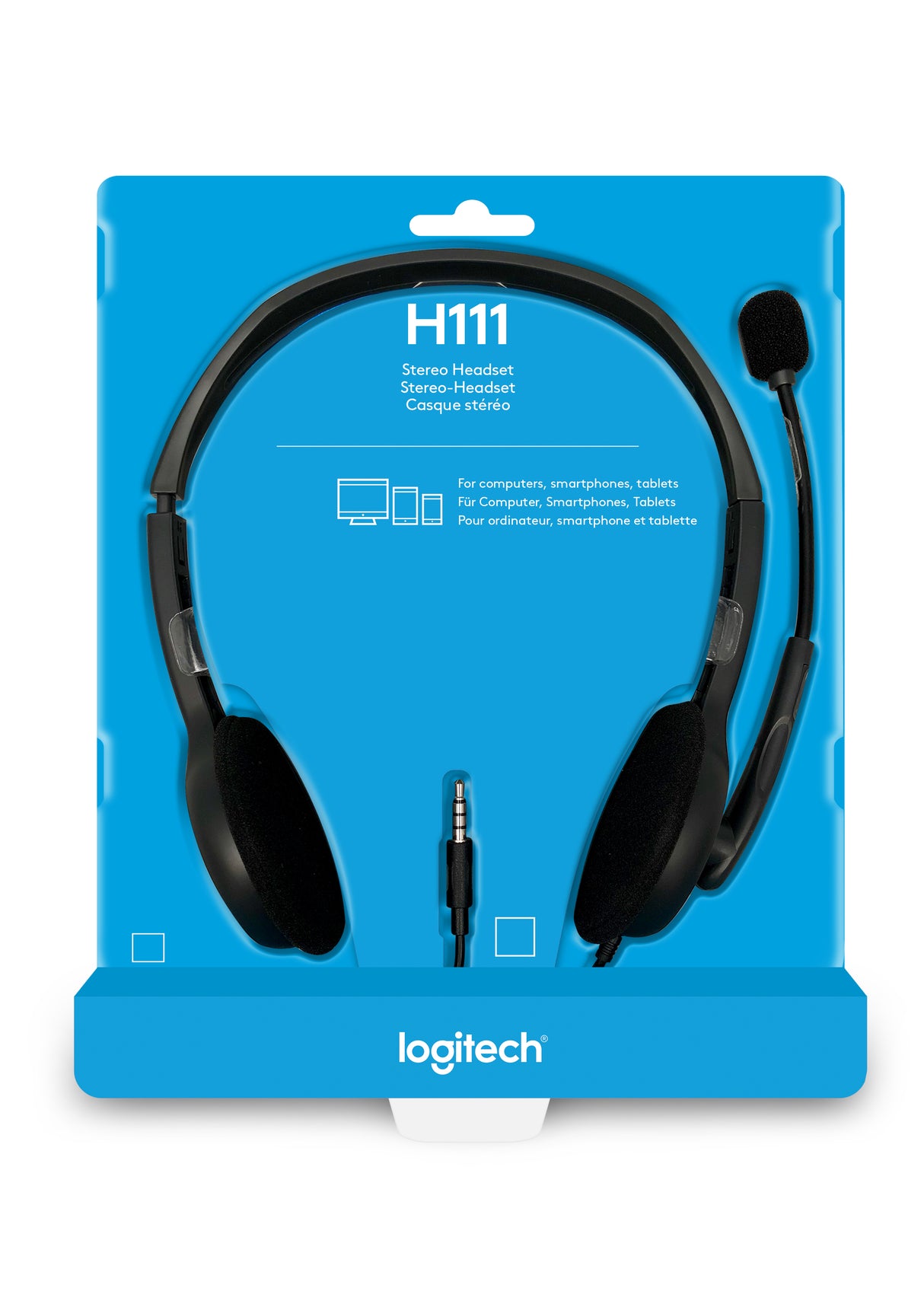 Logitech H111 Auricolare Cablato A Padiglione Ufficio Grigio