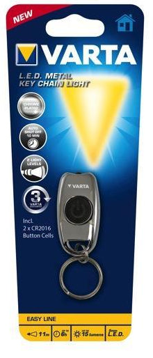 Varta L.E.D. METAL KEY CHAIN LIGHT Cromo Torcia portachiavi LED