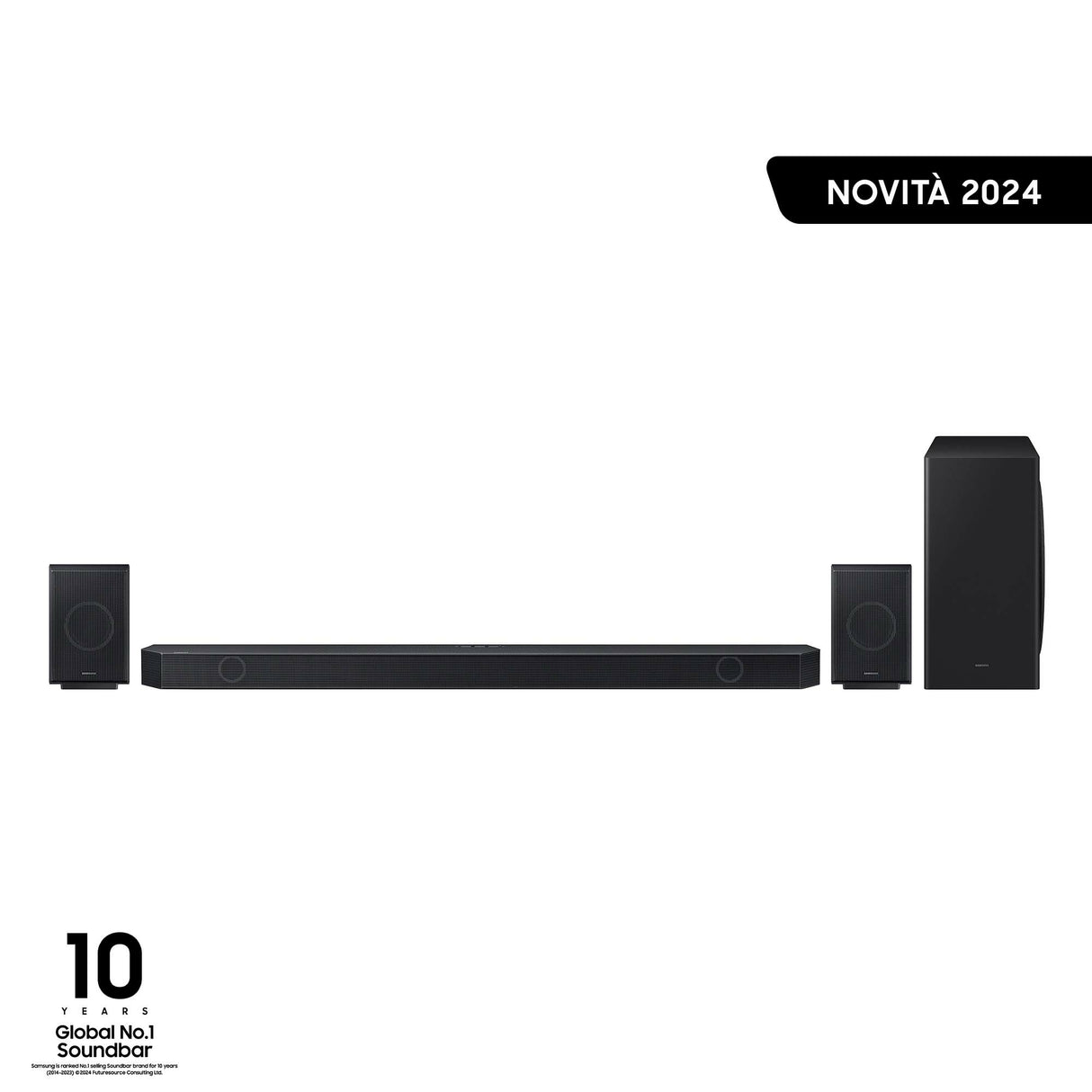 Samsung Soundbar HW-Q930D/ZF Serie Q, 17 Speaker, Wireless Dolby Atmos, Audio a 9.1.4 Canali, Q-Simphony, Alexa integrato e compatibile con Google Assistant, Titan Black 2024