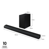 Samsung Soundbar HW-B750D/ZF Serie B, 6 Speaker, Wireless Dolby 5.1ch, Audio a 5.1 Canali, Surround sound expansion, Black 2024