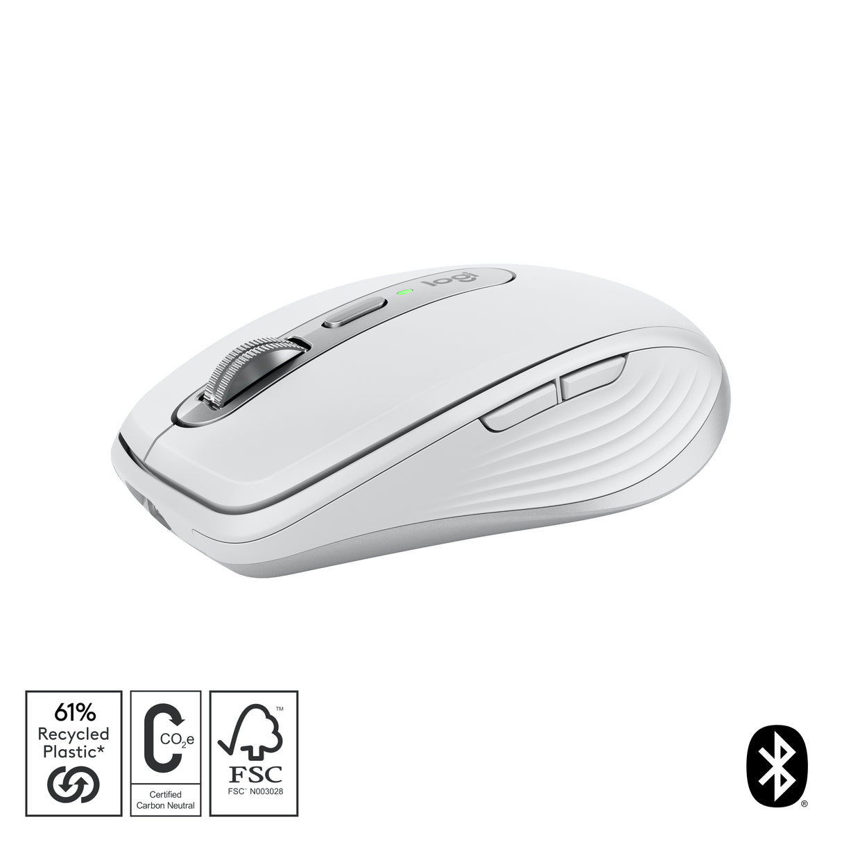 Logitech MX Anywhere 3S mouse Ufficio Mano destra RF senza fili + Bluetooth Laser 8000 DPI