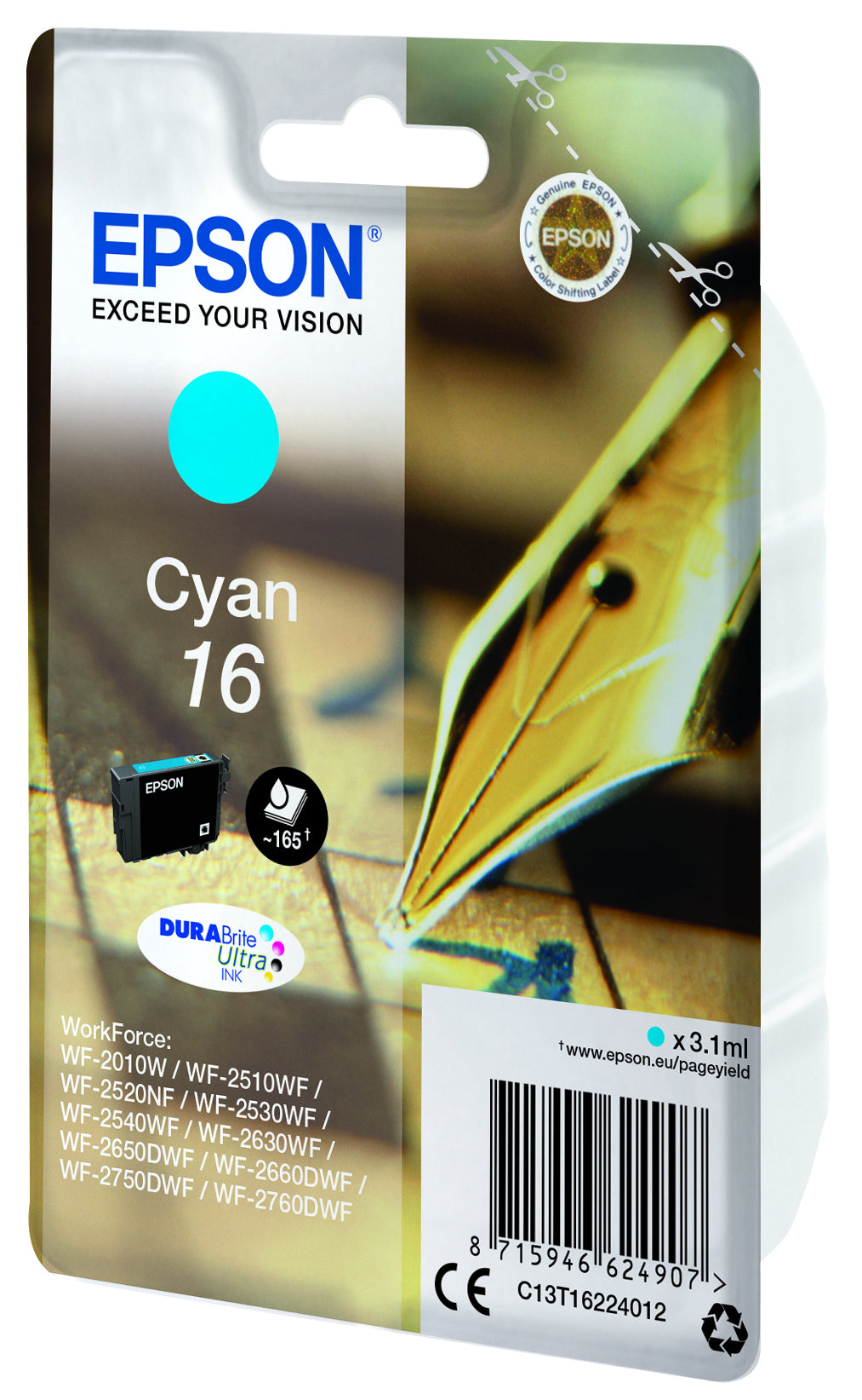 Epson Pen and crossword Cartuccia Penna e cruciverba Ciano Inchiostri DURABrite Ultra 16