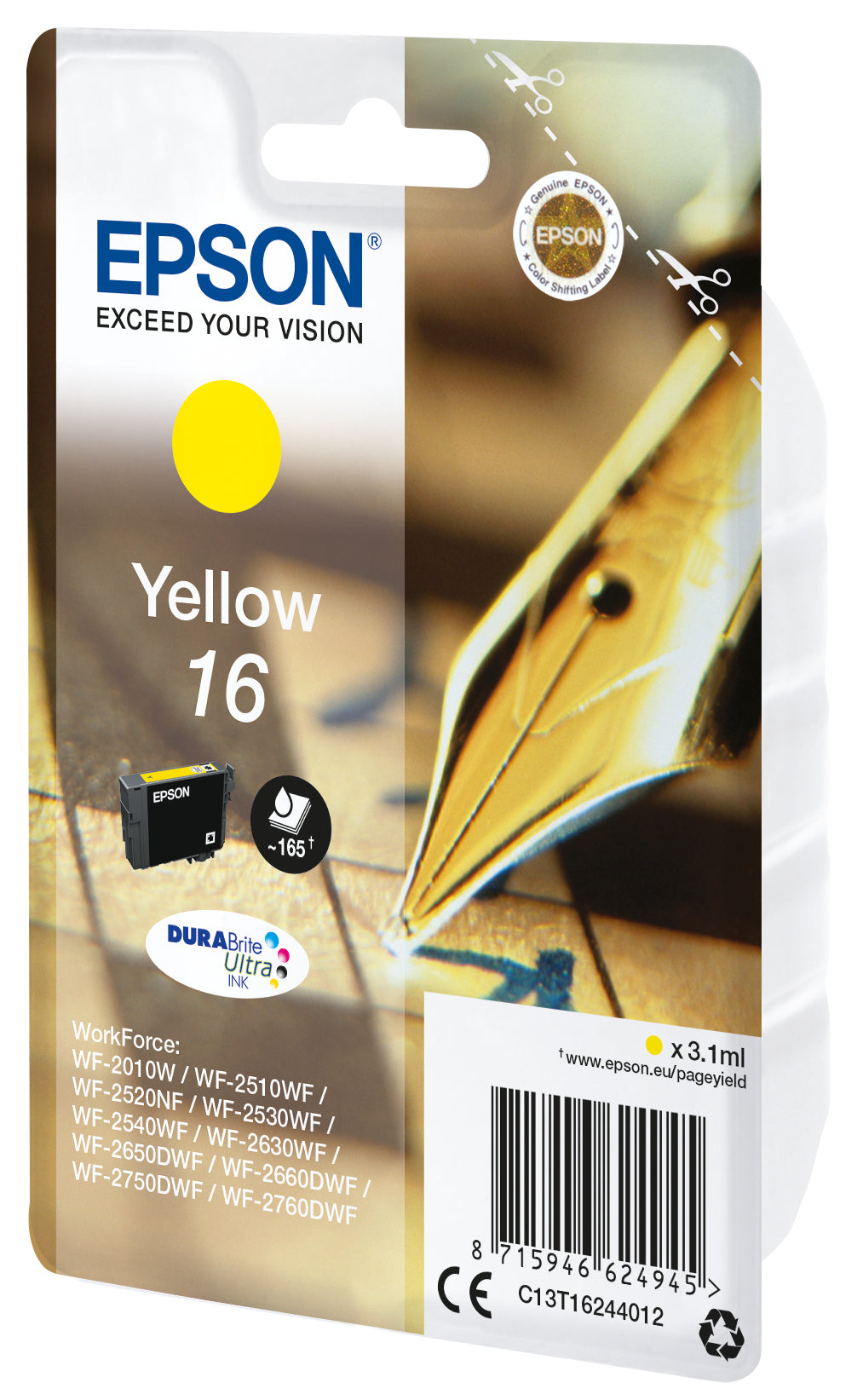 Epson Pen and crossword Cartuccia Penna e cruciverba Giallo Inchiostri DURABrite Ultra 16