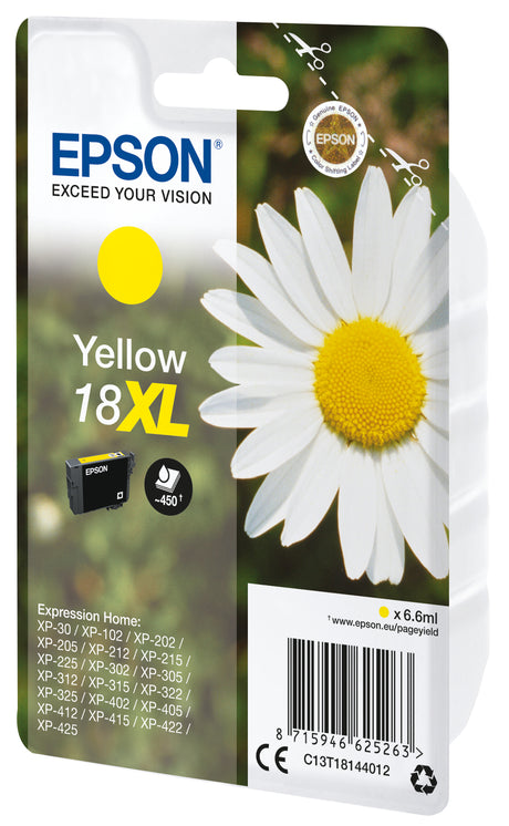 Epson Daisy Cartuccia Margherita Giallo Inchiostri Claria Home 18XL