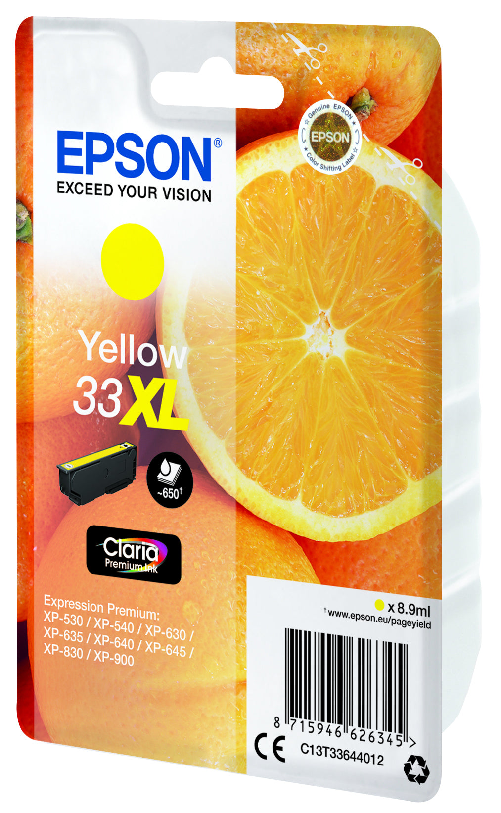 Epson Oranges Cartuccia Giallo T33XL Claria Premium