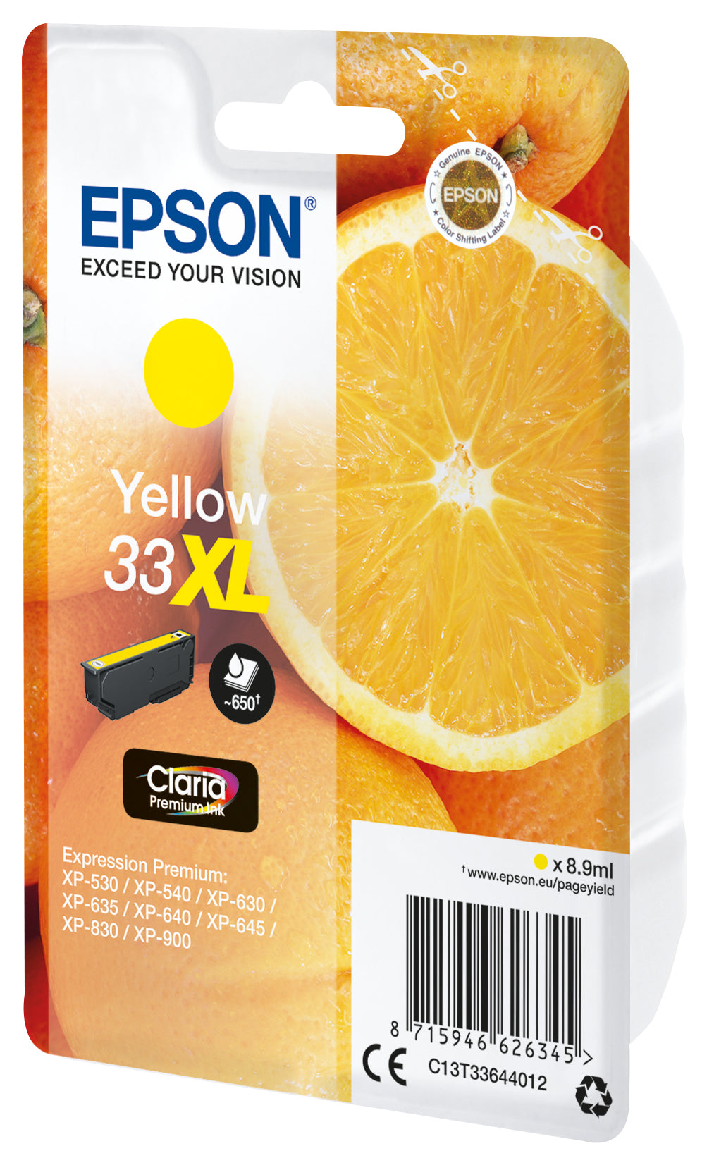 Epson Oranges Cartuccia Giallo T33XL Claria Premium