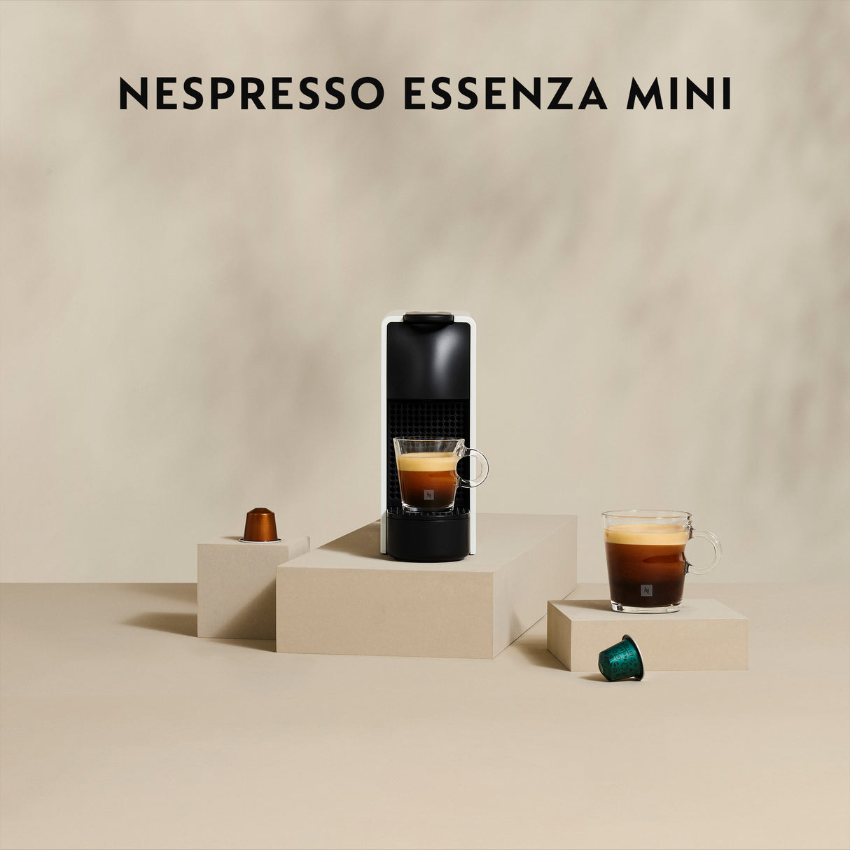 Krups XN1108 Nespresso Essenza Mini, Macchina per caffè a capsule, 0,6 L, Capsule caffè, 1310 W, Nero