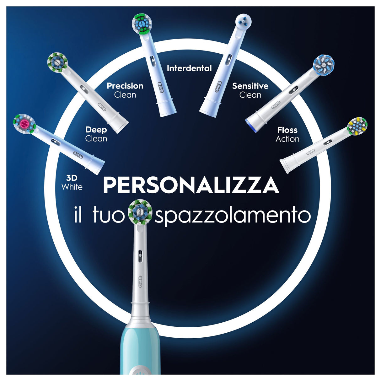 Oral-B Spazzolino Elettrico Ricaricabile Series 1 Blu con 2 Testine di Ricambio, 1 Spazzolino
