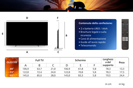 Philips 65OLED769/12 TV 165,1 cm (65") 4K Ultra HD Smart TV Wi-Fi Metallico