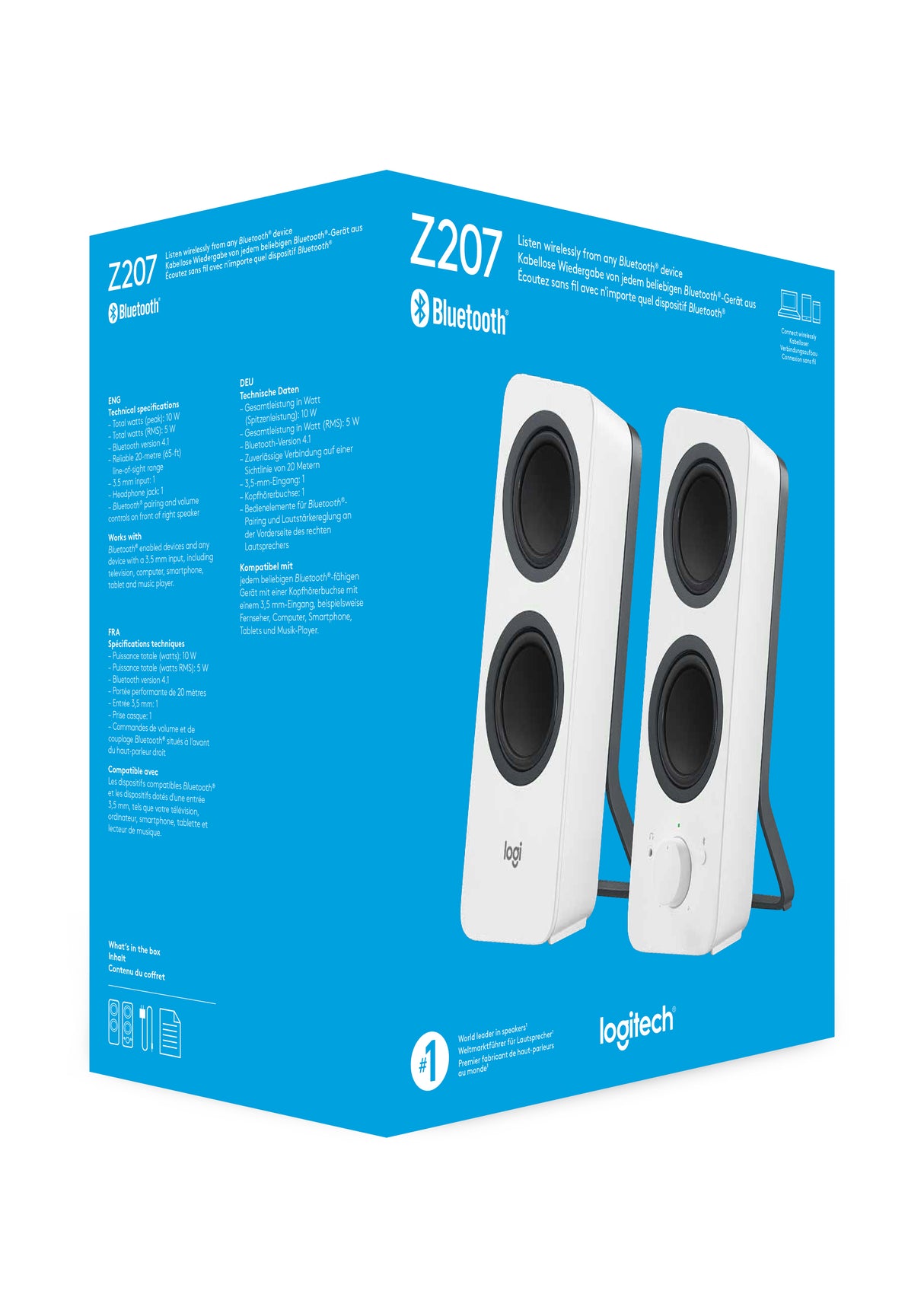 Logitech Z207 Bianco Con cavo e senza cavo 5 W