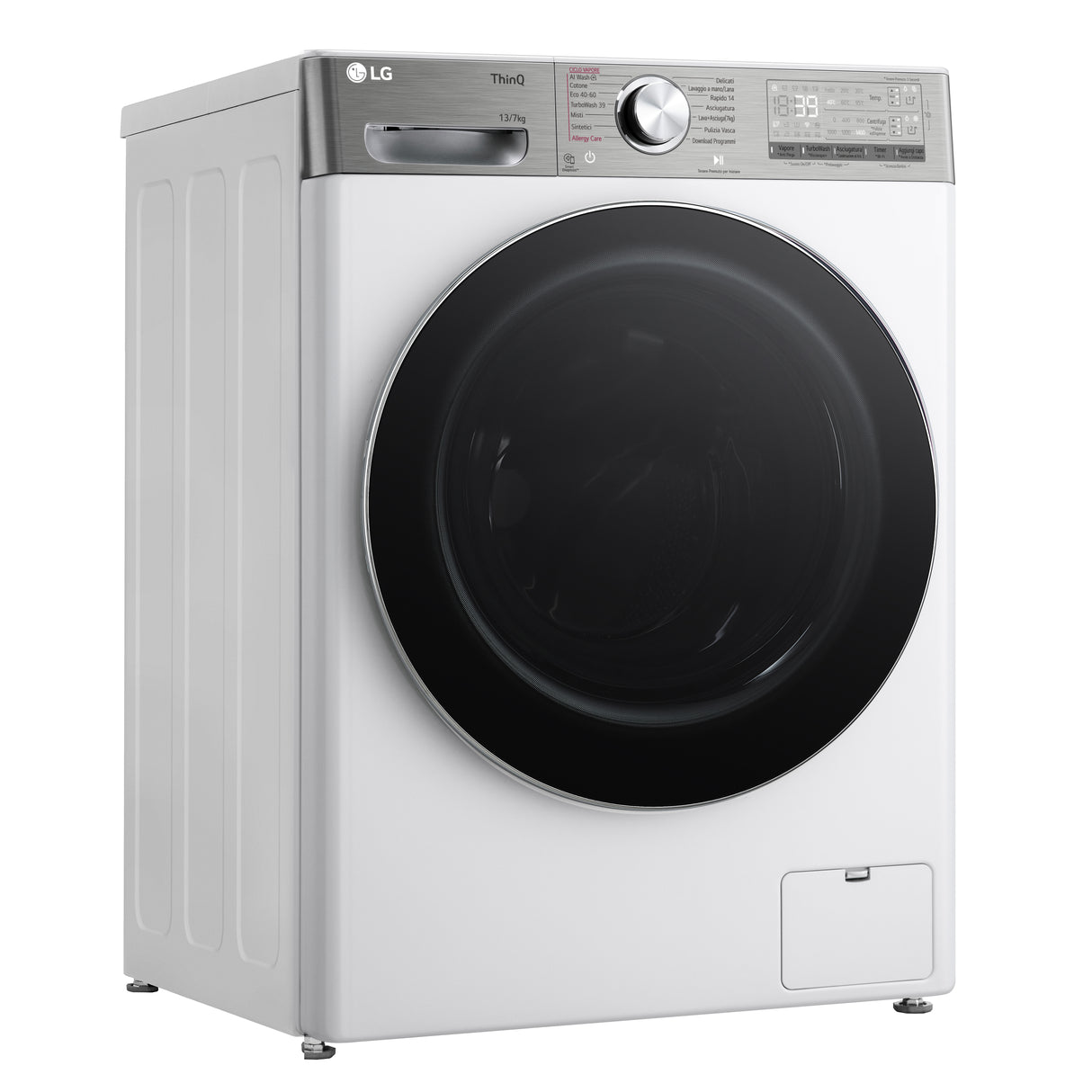 LG D4R9513TPWC Lavasciuga 13/7kg AI DD, Classe D, 1400 giri, TurboWash 360, Autodosaggio