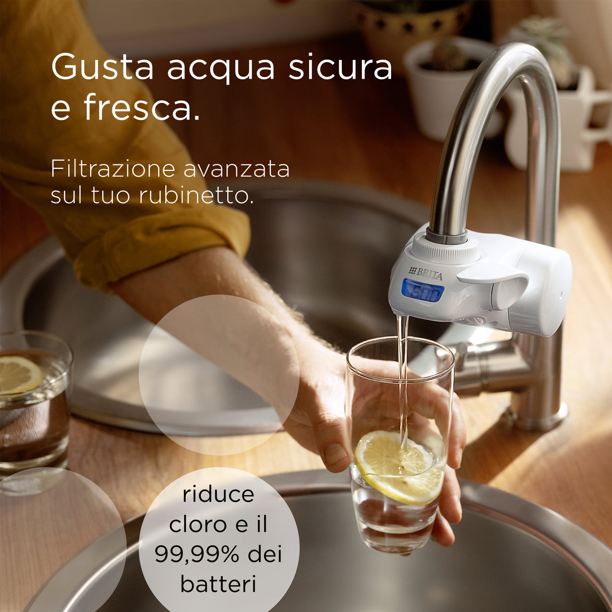 Brita filtro di ricambio ON TAP V-MF, 1 filtro (600L) - per acqua priva di batteri al 99,99% & gusto migliore