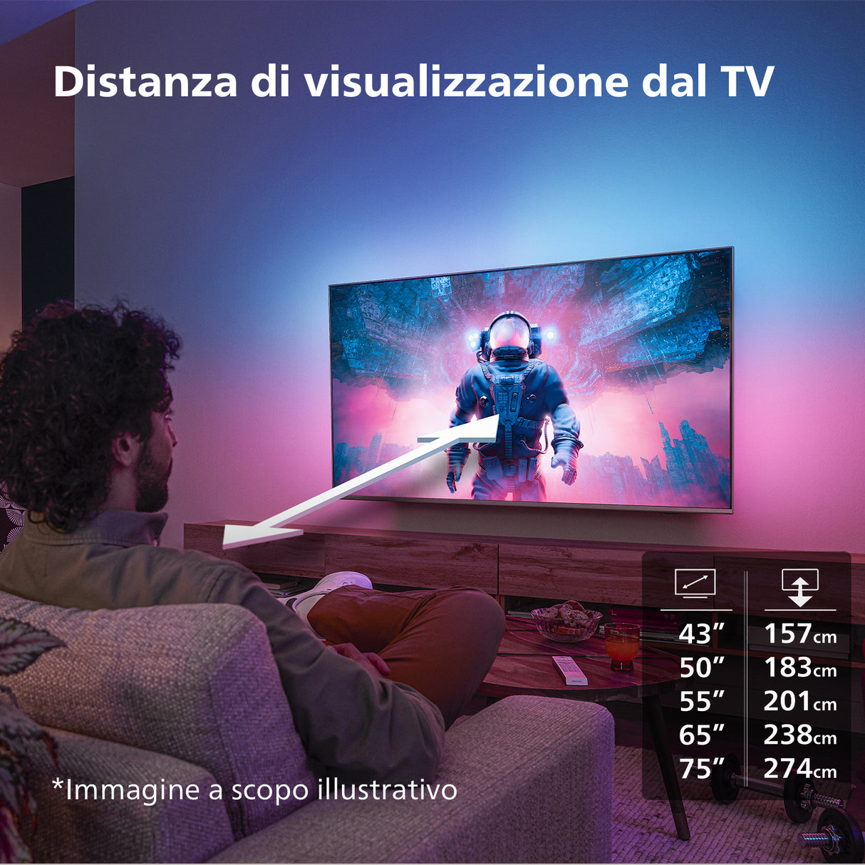 Philips Ambilight 4K 139,7 cm (55") 4K Ultra HD Smart TV Wi-Fi Nero