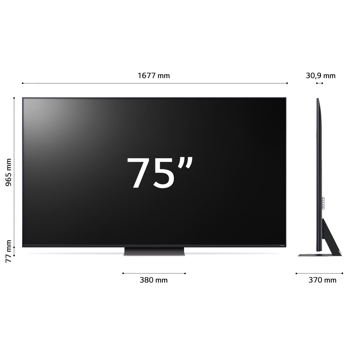 LG QNED AI 75'' Serie QNED86 75QNED86T6A, TV 4K, 4 HDMI, SMART TV 2024