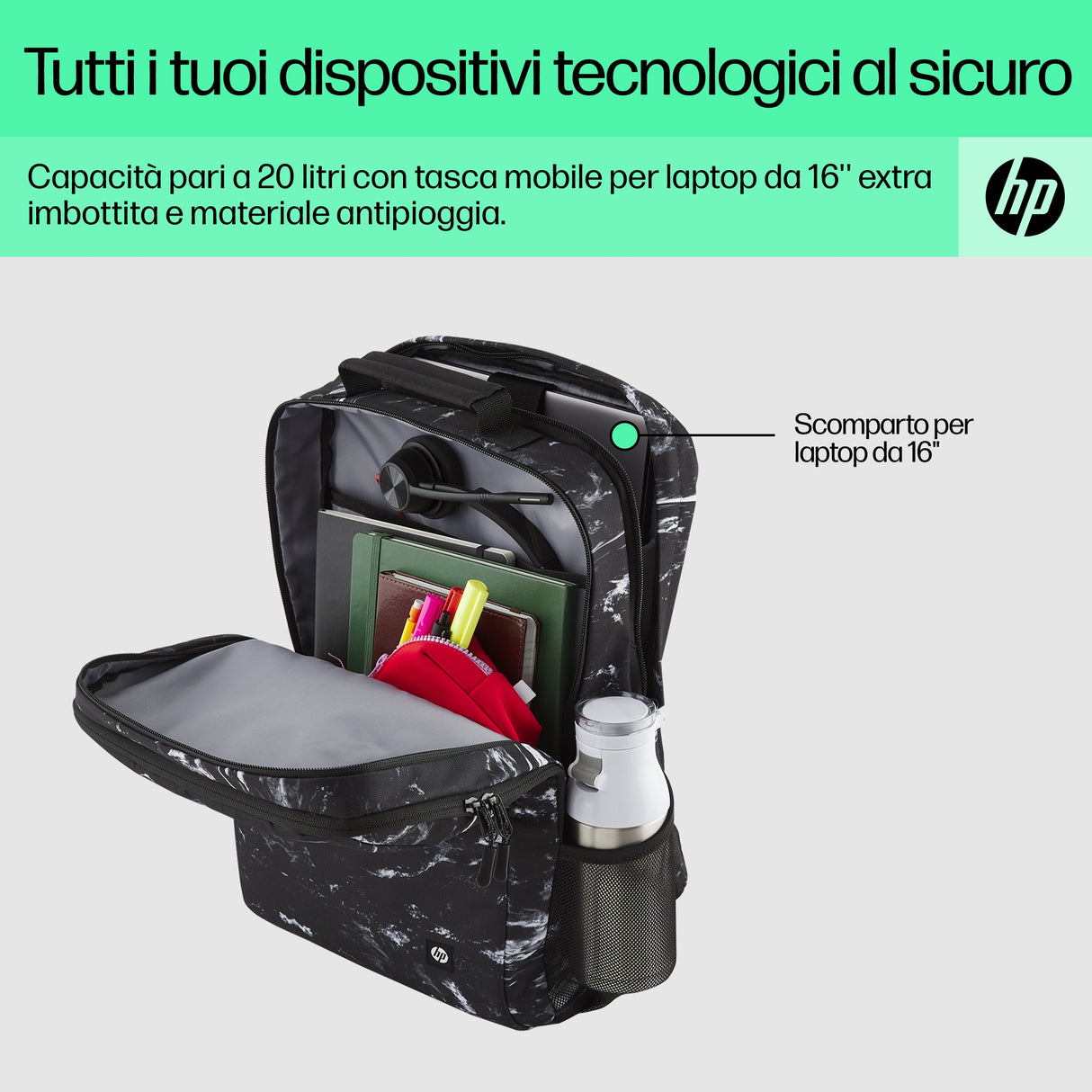 HP Zaino Campus XL Marble Stone