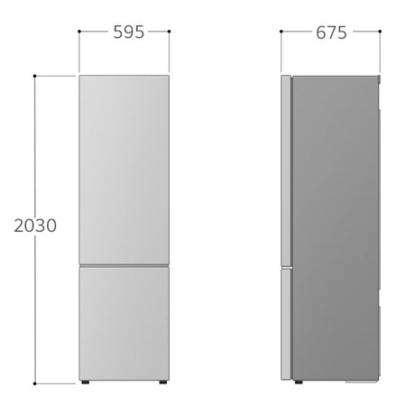 LG GBV7270CMB Frigorifero combinato, Classe C, 387L, Wi-Fi, Door & Linear Cooling, Fresh Converter & Balancer, Acciaio