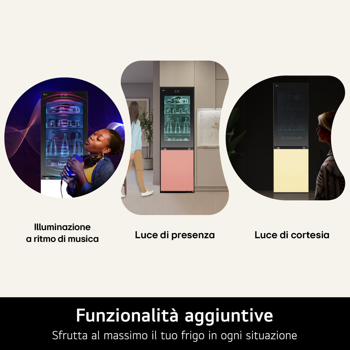 LG MoodUP GBG719MDNN Frigo combinato InstaView, Classe D, 352L , Colore personalizzabile