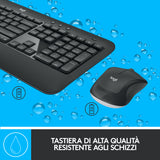 Logitech MK540 Advanced Combo Tastiera e Mouse Wireless per Windows, Ricevitore USB Unifying 2,4 GHz, Tasti di Scelta Rapida Multimediali, Durata Batteria di 3 Anni, per PC, Laptop