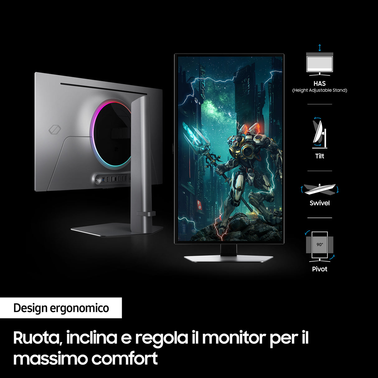 Samsung Monitor Gaming OLED G6 da 27'' QHD Flat
