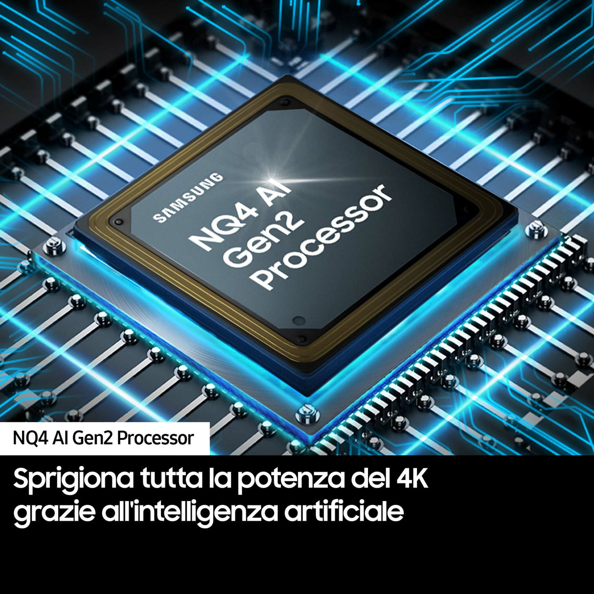Samsung TV Neo QLED 4K 43" QE43QN90DATXZT Smart TV Wi-Fi Titan Black 2024, Processore NQ4 AI GEN2, Tecnologia Quantum Matrix, Neo Slim Design, OTS Lite