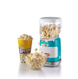 Ariete 2956, Pop Corn Party Time, Macchina per Pop Corn, Scoppia 60gr di Mais per Pop Corn in 2 minuti con Aria Calda, Senza Grassi, 1000 Watt, Azzurro