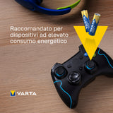 Varta Longlife Power, Batteria Alcalina, AA, Mignon, LR6, 1.5V, Blister da 4, Made in Germany