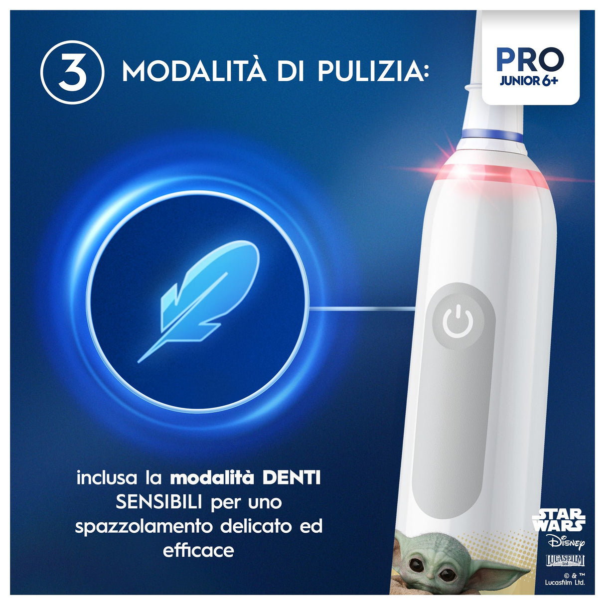 Oral-B PRO 14876674 spazzolino elettrico Bambino Spazzolino rotante Multicolore, Bianco