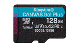 Kingston Technology Scheda microSDXC Canvas Go Plus 170R A2 U3 V30 da 128GB + adattatore