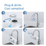 Brita Sistema filtrante dell'acqua ON TAP Pro V-MF con 1x filtro (600L) - per acqua priva di batteri al 99,99% & gusto migliore