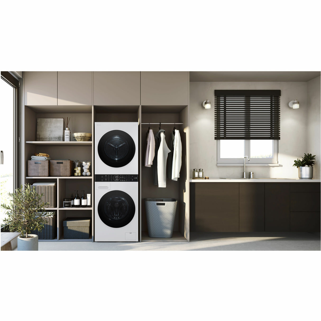 LG WashTower WT1210WWF Colonna Bucato 12/10kg AI DD, Classe A-10%/A+++, Pannello unificato