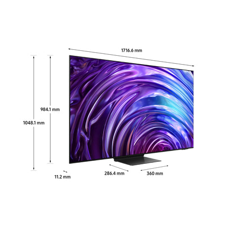 Samsung TV OLED 4K 77" QE77S95DATXZT Smart TV Wi-Fi Graphite Black 2024, Processore NQ4 AI GEN2, OLED Glare Free, Infinity One Design, Dolby Atmos