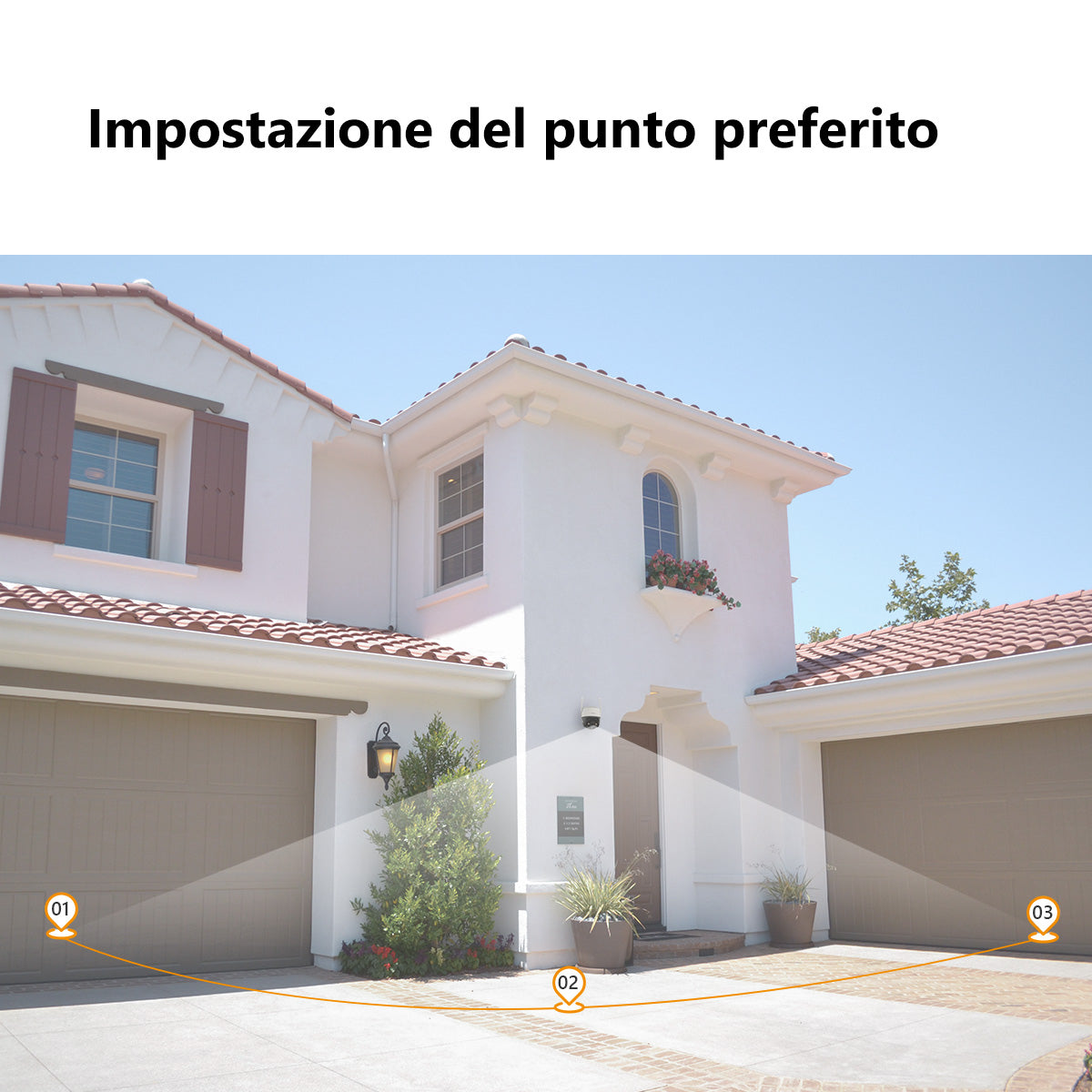 Imou Cruiser 2C 2K (3MP) - Telecamera Wi-Fi Esterno Motorizzata 360° - Visione Notturna a Colori, IP66, Tracciamento Intelligente, Rilevamento Umano con Faretto e Sirena, Audio Bidirezionale