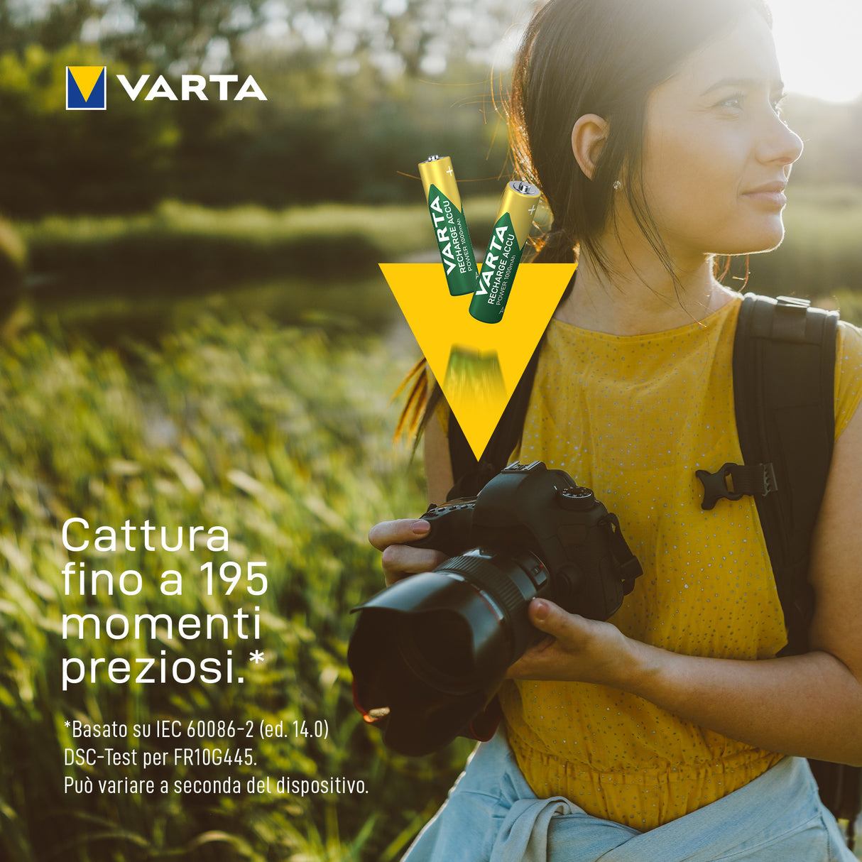 Varta Recharge Accu Power AAA 1000 mAh Blister da 4 (Batteria NiMH Accu Precaricata, Micro, ricaricabile, pronta all'uso)