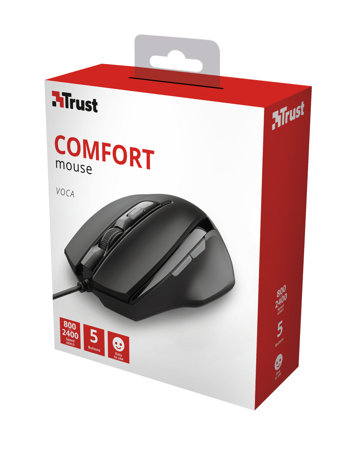 Trust Voca mouse Ufficio Mano destra USB tipo A Ottico 2400 DPI