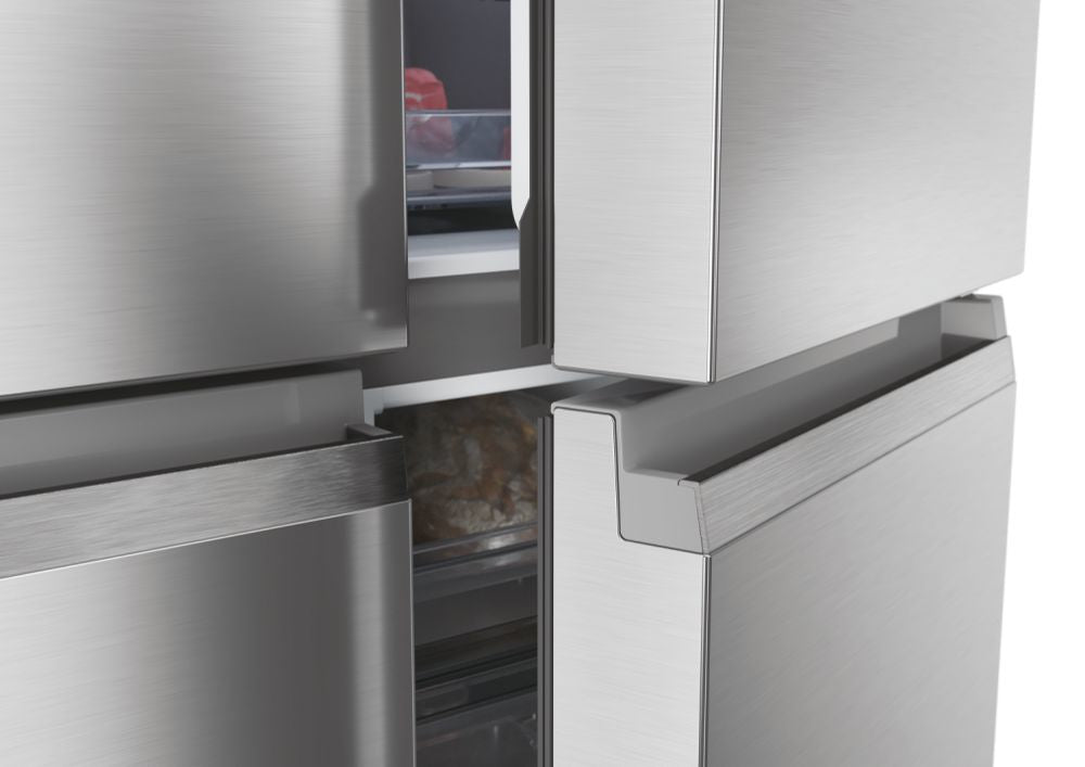 Haier Cube 90 Serie 7 HCR79F19ENMM frigorifero side-by-side Libera installazione 646 L E Platino, Acciaio inox