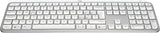 Logitech MX Keys S tastiera Universale RF senza fili + Bluetooth QWERTY Italiano Alluminio, Bianco