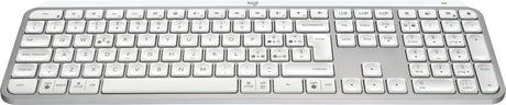 Logitech MX Keys S tastiera Universale RF senza fili + Bluetooth QWERTY Italiano Alluminio, Bianco