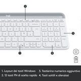 Logitech MK470 Kit Mouse e Tastiera, Layout Italiano Qwerty