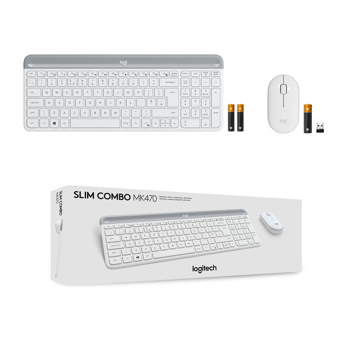 Logitech MK470 Kit Mouse e Tastiera, Layout Italiano Qwerty