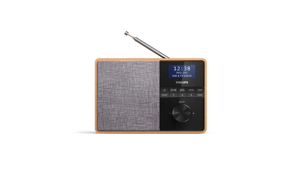 Philips TAR5505/10 radio Portatile Digitale Nero, Grigio, Legno