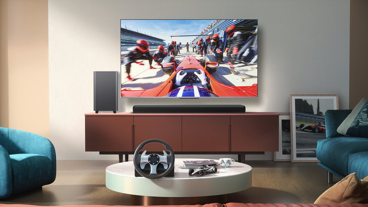 TCL S Soundbar S55H 2.1 canali, Dolby Atmos con Subwoofer integrato, supporto HDMI eARC, Bluetooth, 220W