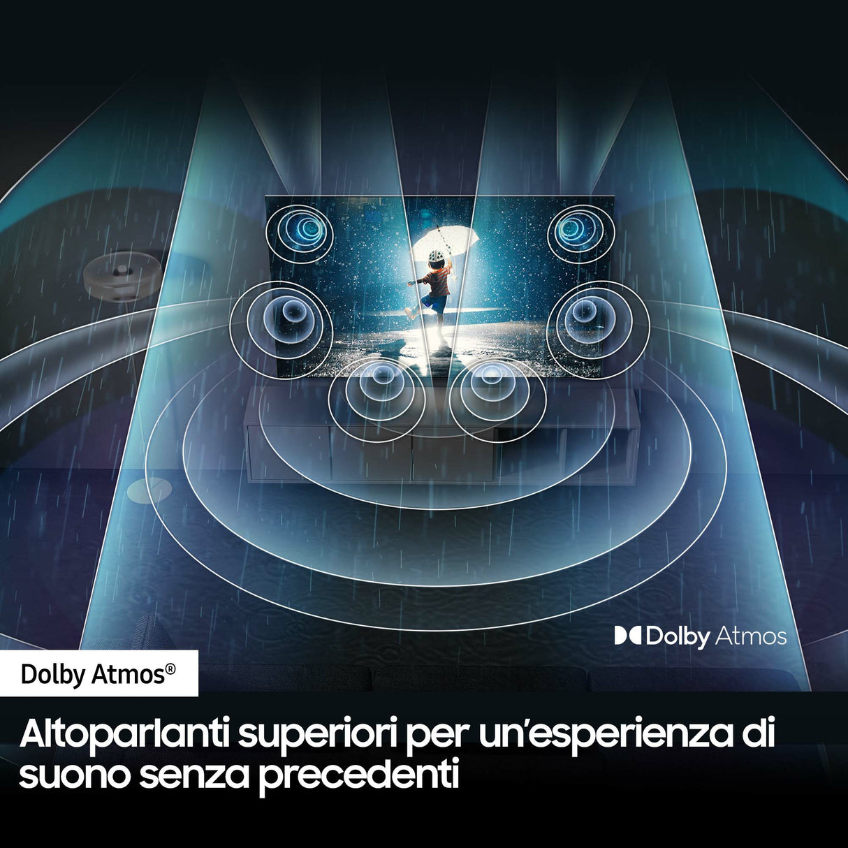 Samsung TV Neo QLED 4K 43" QE43QN90DATXZT Smart TV Wi-Fi Titan Black 2024, Processore NQ4 AI GEN2, Tecnologia Quantum Matrix, Neo Slim Design, OTS Lite