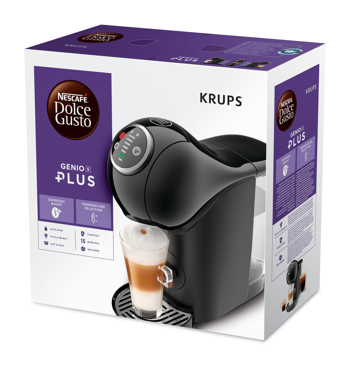 Krups Genio 2 KP3408, Macchina per espresso, 0,8 L, Capsule caffè, 1500 W, Nero