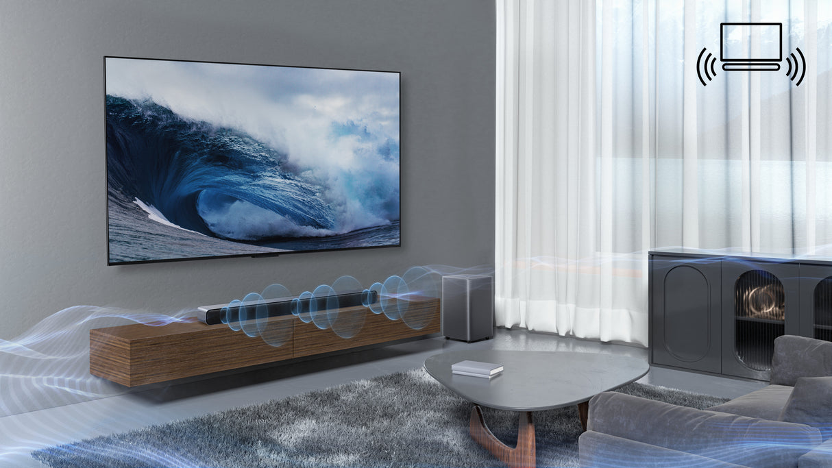 TCL S Soundbar S55H 2.1 canali, Dolby Atmos con Subwoofer integrato, supporto HDMI eARC, Bluetooth, 220W