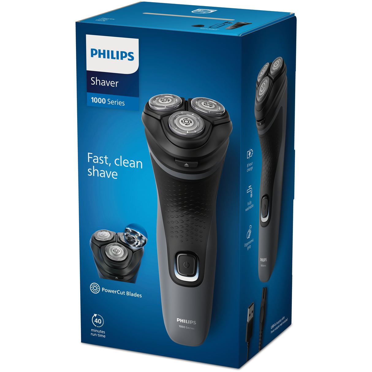 Rasoio barba Philips S1142 00 SERIE 1000 PowerCut Grigio profondo