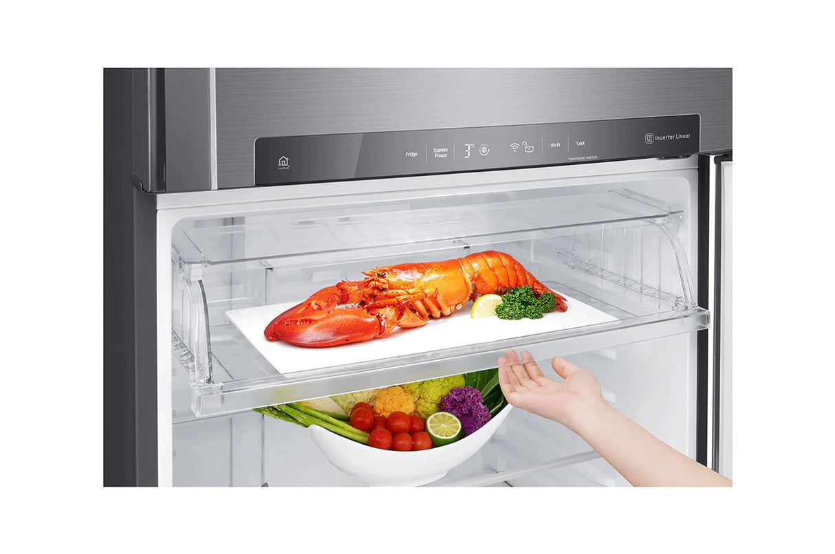 LG GTF916PZPYD frigorifero con congelatore Libera installazione 592 L E Acciaio inox