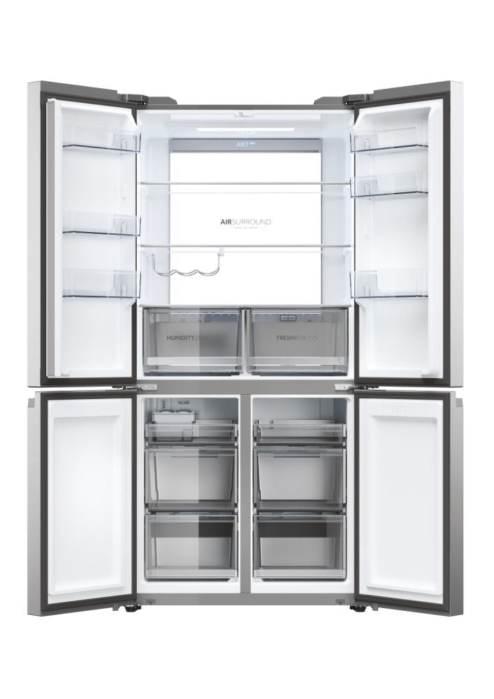 Haier Cube 90 Serie 7 HCR79F19ENMM frigorifero side-by-side Libera installazione 646 L E Platino, Acciaio inox