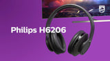 Philips 6000 series TAH6206BK/00 cuffia e auricolare Cuffie Wireless A Padiglione MUSICA Bluetooth Nero